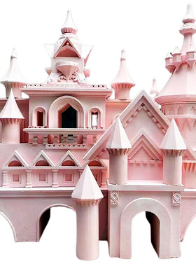 大型泡沫雕塑雕花欧式婚礼城堡婚庆拱门罗马柱道具甜甜圈美陈橱窗