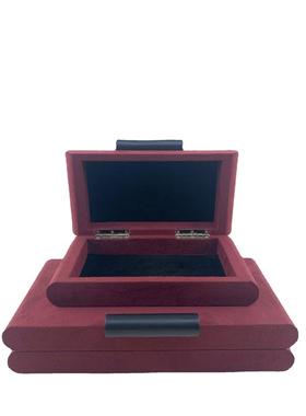 热销新款超纤维木制盒子纯手工打造样板房首饰收纳盒酒店摆件