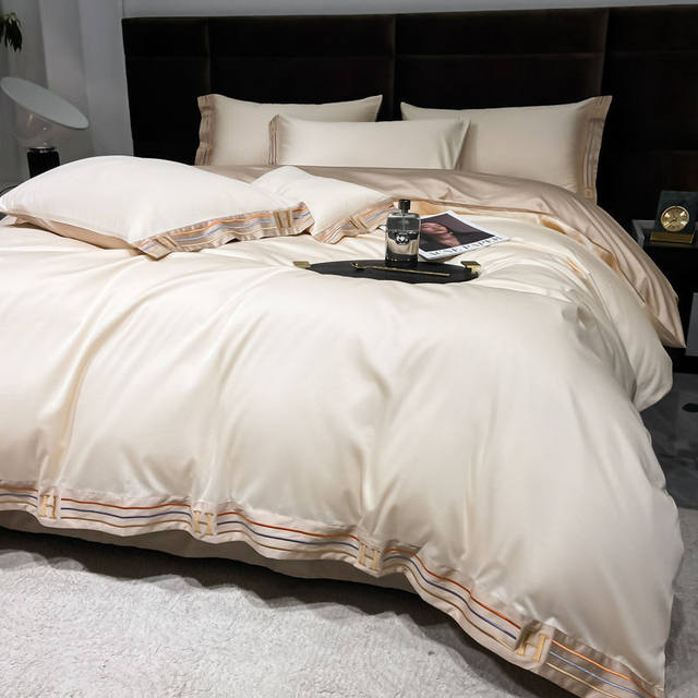 Hot sale exports Canada 240 long lint cotton all cotton four-piece set full set sheets and quilt cover bedding 4