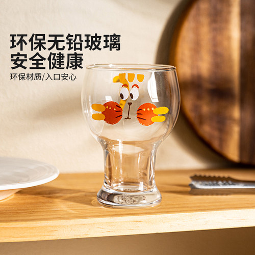 摩登主妇原创啤酒杯个性猪猪玻璃杯女生可爱家用牛奶果汁饮料杯子 - 图2