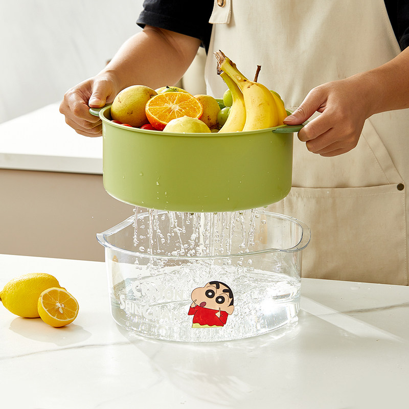 【摩登主妇&蜡笔小新】洗菜盆沥水篮新款洗水果篮家用厨房菜篮子,淘宝优惠券,粉丝福利购,淘宝优惠卷