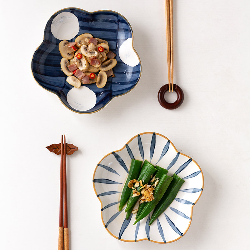 摩登主妇青瑶日式花型盘沙拉菜盘 日式和风设计可蒸可烤可爱花朵小盘 摩登主妇旗舰店 淘优券