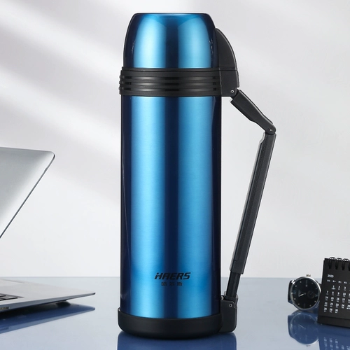 Вакуумный стакан, портативный вместительный и большой термос из нержавеющей стали для путешествий, объем 2000, 2000 мл, домашний декор