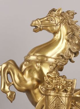 2026马年铜马摆件马上来财客厅