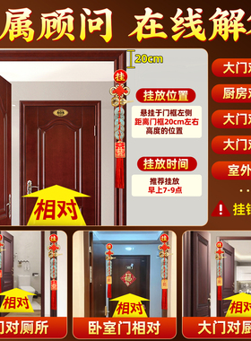 五帝钱铜葫芦解决门对门挂件