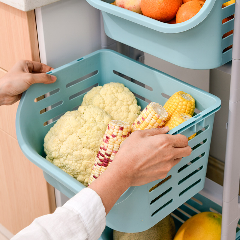 厨房蔬菜置物架落地多层多功能洗菜篮子放水果收纳筐用品家用大全