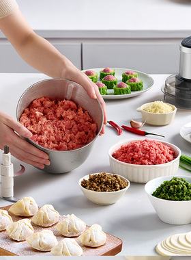 新款 小熊绞QSJ-Q05V1家用绞馅机碎肉料理搅拌打肉机2.5L升大容量