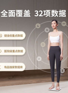 新款 有品MiniLite电池款体脂秤智能精准女测量称重体重减肥专用