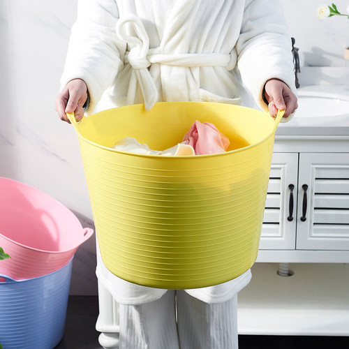 玩具收纳桶收纳篮塑料桶脏衣篮宝宝洗澡桶衣服桶储水桶洗衣桶洗脚 - 图2