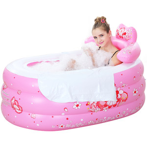 伊润 充气浴缸加厚成人浴盆浴缸 折叠浴桶洗澡盆泡澡浴桶沐浴桶