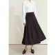 Amii2025 new summer style elegant Hepburn style advanced commuting geometric segmented skirt women's loose A-line skirt