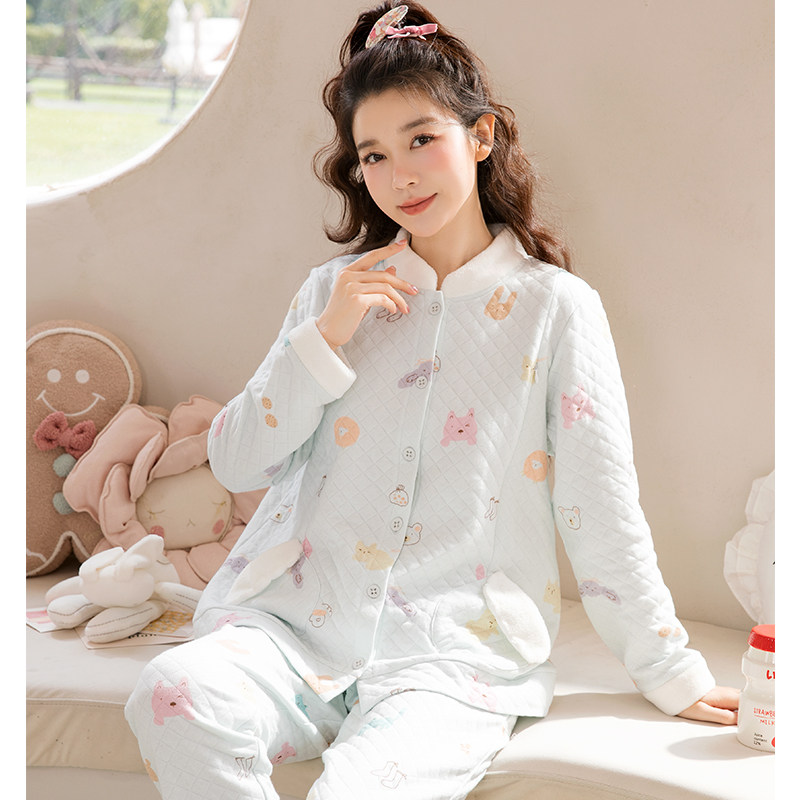 家时光月子服孕妇哺乳睡衣产后空气棉喂奶冬季外穿保暖产妇家居服,淘宝优惠券,粉丝福利购,淘宝优惠卷