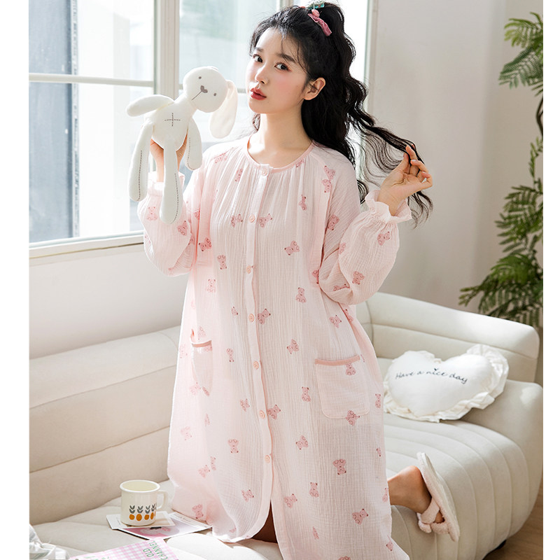 家时光产妇医院待产裙夏季纯棉纱布吸汗哺乳睡裙孕妇月子服生产裙,淘宝优惠券,粉丝福利购,淘宝优惠卷