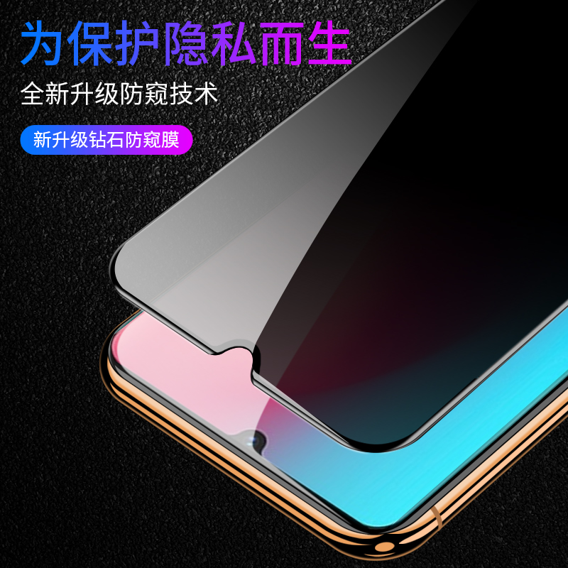 适用vivoz5x钢化膜z5x防窥膜手机z3防窥3x全屏覆盖z防偷窥z1i青春3i版5ivivo指纹viviz摔5G游戏voviz标准viov - 图2