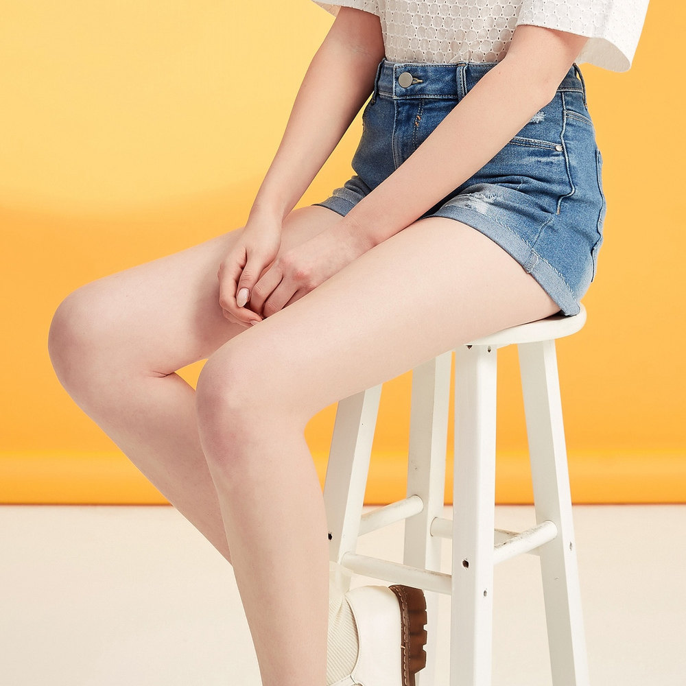 美特斯邦威超火cec牛仔女夏装短裤 metersbonwe霓尚牛仔裤