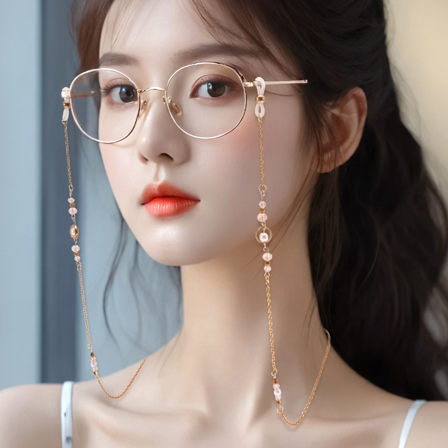 【日月同心】眼镜链女挂脖时尚防脱落挂绳防丢掉高级感墨镜带链子,淘宝优惠券,粉丝福利购,淘宝优惠卷