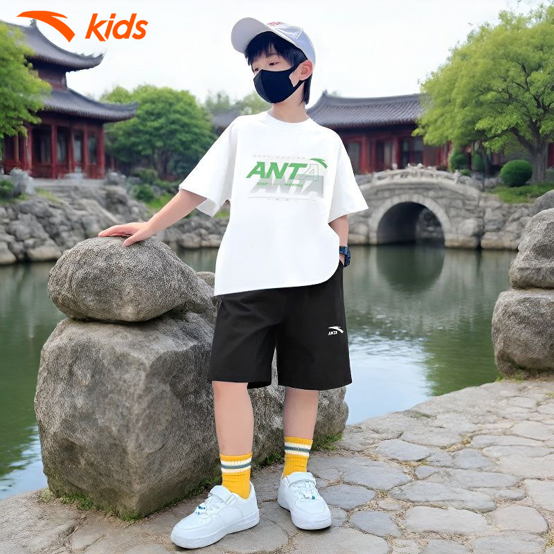 安踏儿童夏装男童套装2026夏季新款速干短袖T恤短裤运动服两件套,淘宝优惠券,粉丝福利购,淘宝优惠卷