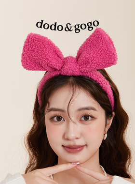彩色蝴蝶结DODOGOGO羊羔毛复古