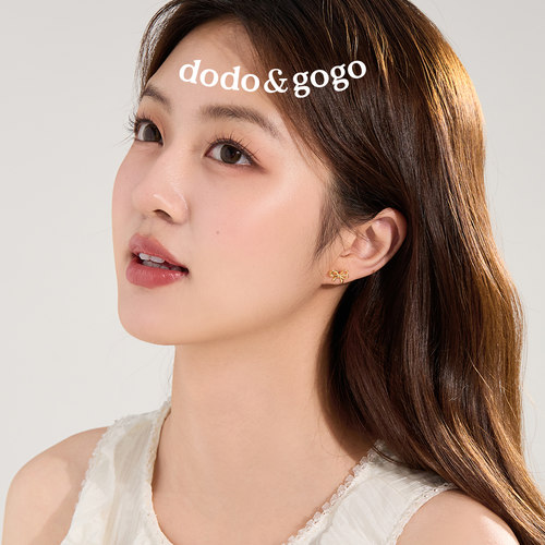 DODOGOGO丝带蝴蝶结耳钉少女耳骨钉小众设计高级2026新款耳环耳饰 - 图2