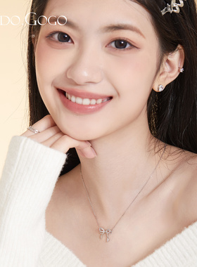dodogogo蝴蝶结流苏项链轻奢颈链