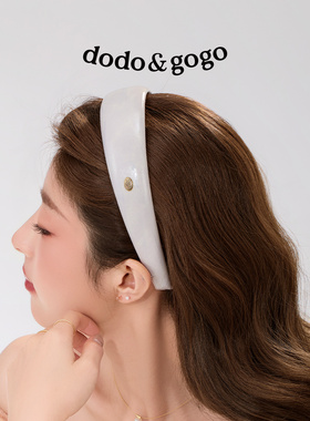 DODOGOGO皮革发箍女秋冬百搭