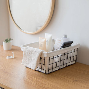 北欧日式铁艺收纳篮