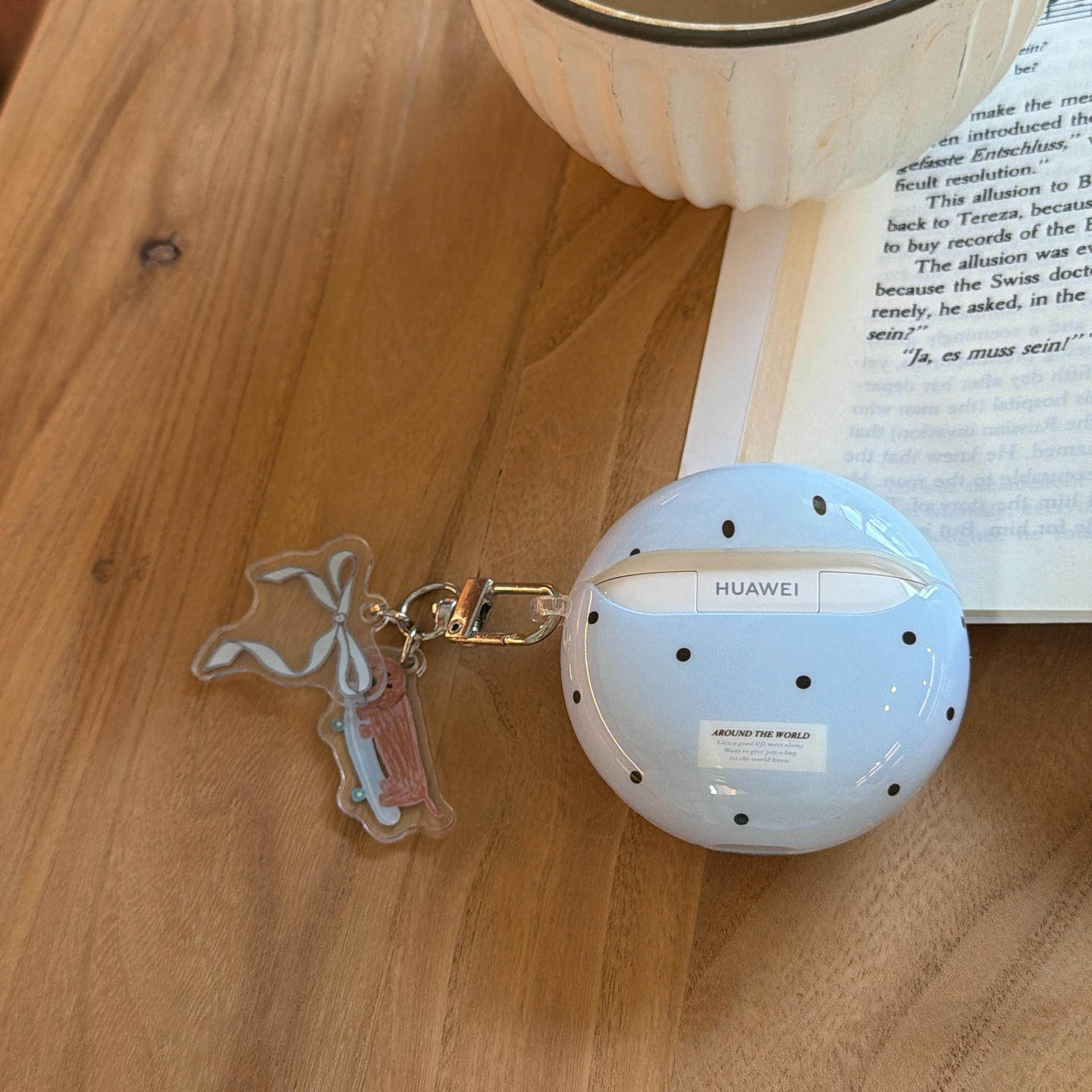 简约ins风蓝底波点适用华为FreeClip2夹耳式耳机壳华为freebuds7i保护套se2/se3三星buds3pro软壳2pro防摔FE,淘宝优惠券,粉丝福利购,淘宝优惠卷