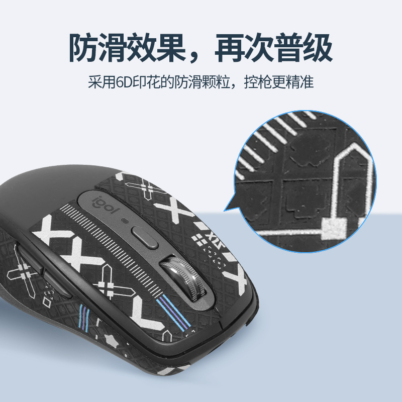 适用罗技MX Anywhere 3S鼠标贴anywhere 3s鼠标防汗贴anywhere3吸汗贴防磨损贴纸纹理触感 - 图1