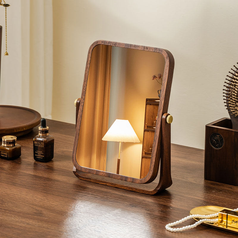木雅轩化妆镜2026热卖轻奢高级主卧梳妆台结婚桌面立式大尺寸镜子