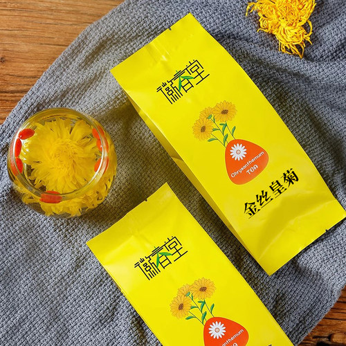 菊花茶金丝皇菊黄菊一朵一杯胎菊去火非特级金银花正品官方旗舰店 - 图0