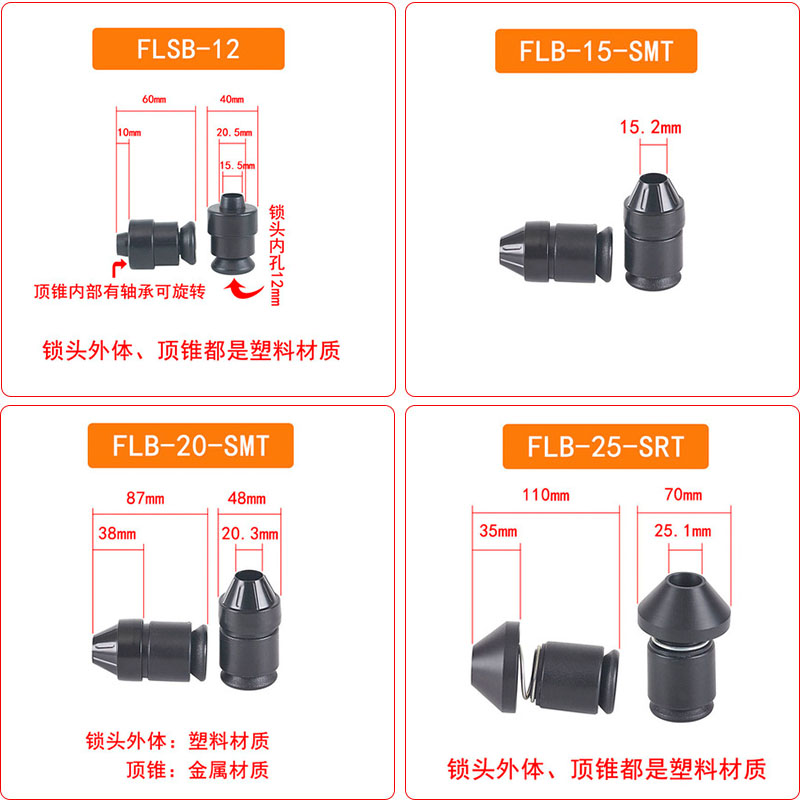 FLB-ST光轴快速锁头芯轴锁顶锥顶头夹头锁紧装置绞铜束丝机放线-图0