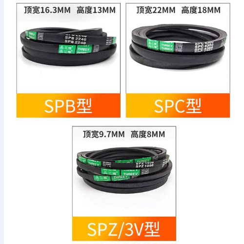 国产橡胶三角带SPB2946-3300工业机器高速防油防滑耐磨窄形传动带 - 图3