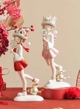 米子家居喜乐少女摆件