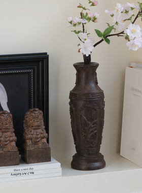 米子家居入户玄关醒狮花瓶摆件