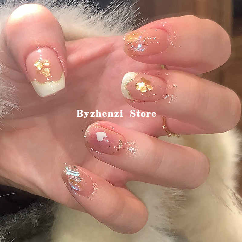 BYZHENZI STORE【荔枝软糖】指甲贴片美甲贴穿戴甲油膜持久指甲油,淘宝优惠券,粉丝福利购,淘宝优惠卷