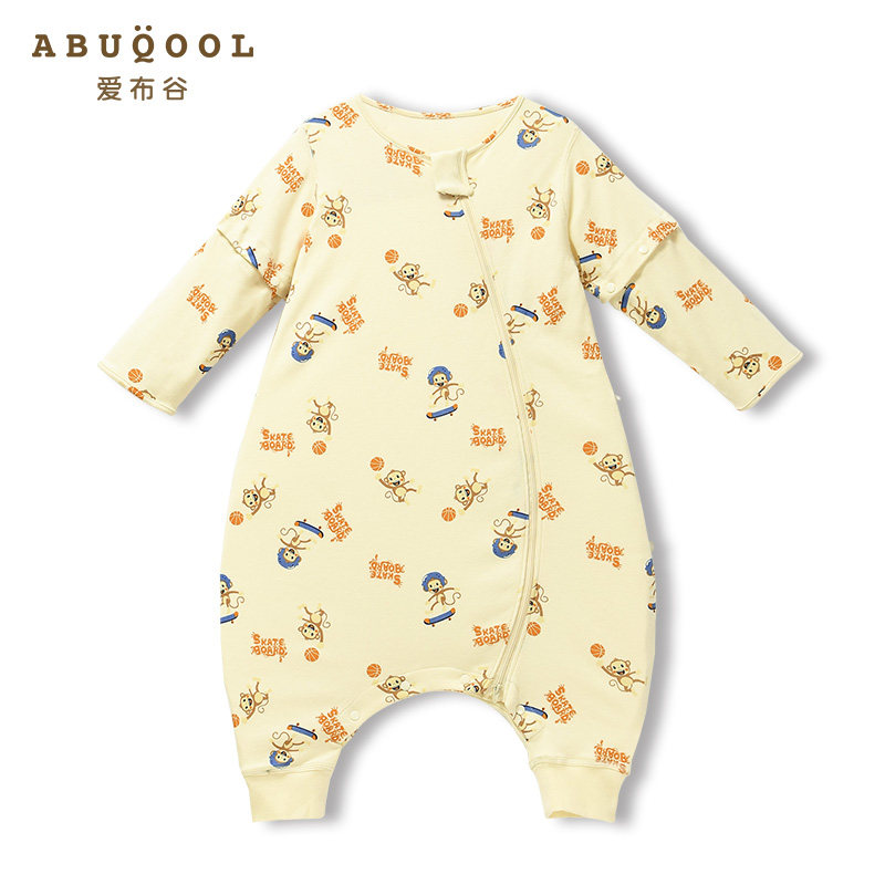 【单层】爱布谷婴儿睡袋春秋季宝宝防踢被四季通用款纯棉分腿睡袋,淘宝优惠券,粉丝福利购,淘宝优惠卷