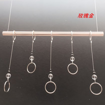 Clothing Store Show Rack Clothes Rack Bar Upper Wall Suspension Steel Wire Suspension Hanger Hanger Hanger Hooks Crystal Rings