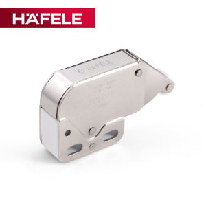 德国海福乐HAFELE门扣弹簧门按弹象鼻锁锁扣免拉手柜门反弹拍拍锁