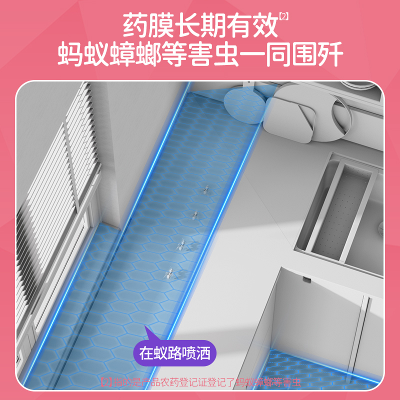 虫虫战队白桃味蚂蚁药杀红黄黑小蚂蚁杀虫剂家用厨房非无毒喷剂