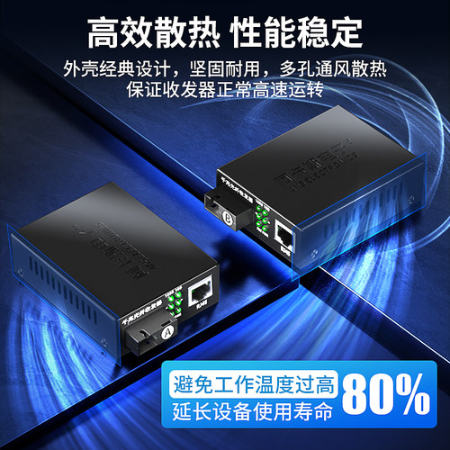 阿卡斯千兆光纤收发器 单模单纤双纤光电转换器以太网络转光钎网络光端机3KM20KM40公里防雷一对HTB-GS-03AB - 图0