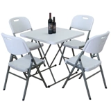 Складной квадратный стол. Маленькая квартира 4 -любимый обеденный стол и стул Комбинированный дом простой квадратный стол.