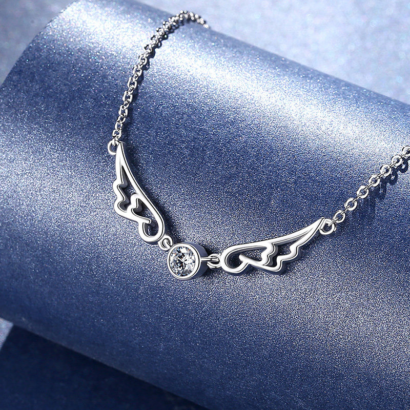 诗美洛莫桑石925银项链女简约吊坠 诗美洛项链