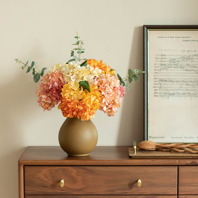 南十字星 欧式仿真花绣球花焦边客厅假花绢花餐桌花摆设干花装饰 - 图1