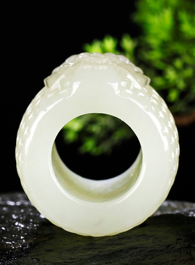 新疆和田玉扳指男文玩大拇饰品