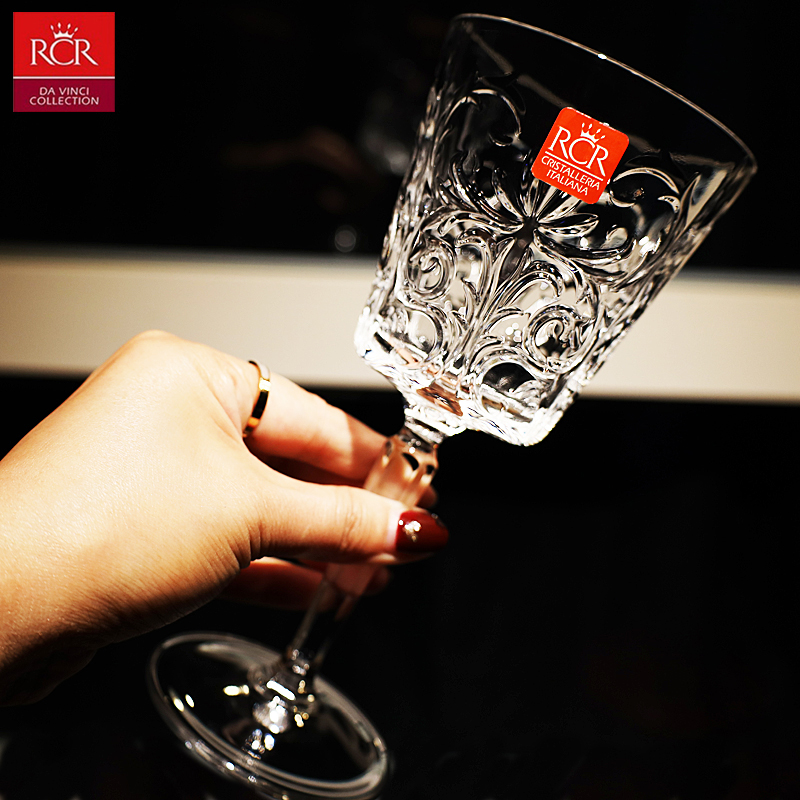 意大利RCR进口水晶玻璃高脚宽口酒吧气泡香槟杯甜酒杯鸡尾酒杯子 - 图0