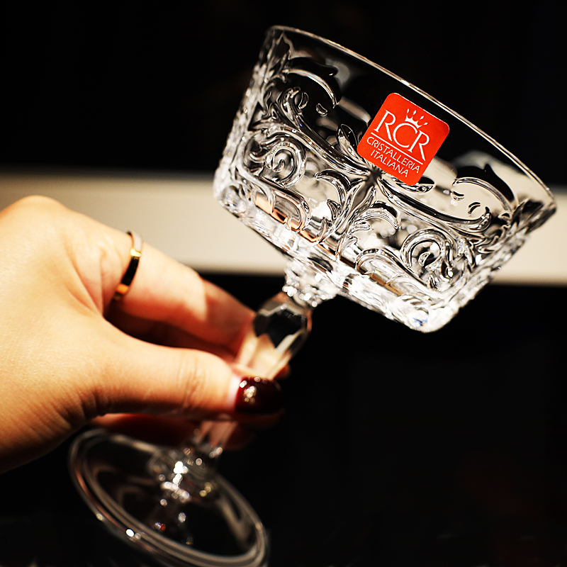 意大利RCR进口水晶玻璃高脚宽口酒吧气泡香槟杯甜酒杯鸡尾酒杯子 - 图2