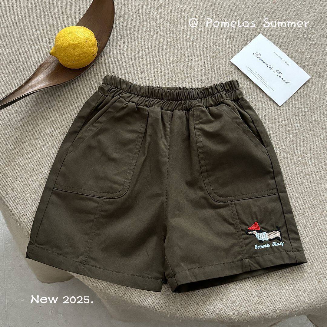 夏款2025新款儿童夏季绣花短裤男童刺绣宽松休闲宝宝小童五分裤潮,淘宝优惠券,粉丝福利购,淘宝优惠卷
