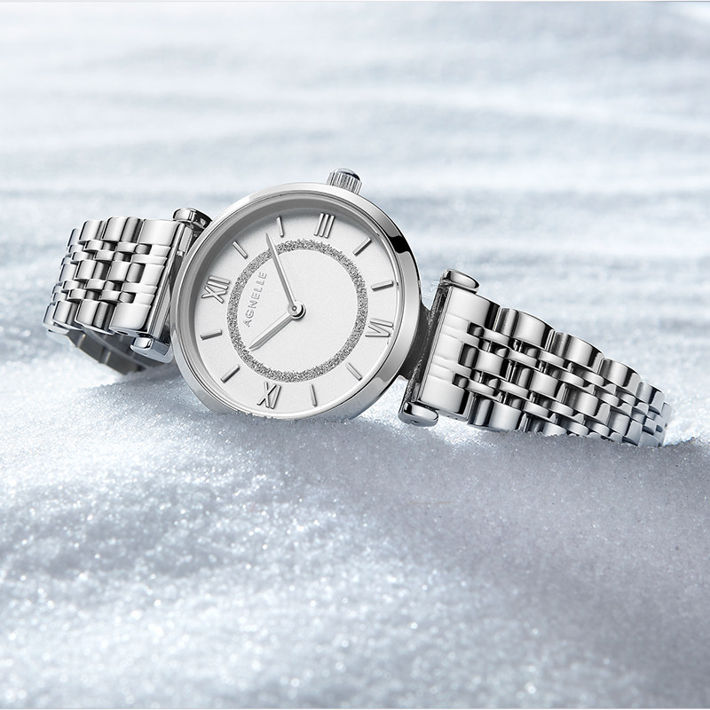 安歌女士女学生皮带简约潮流石英表 agnelle国产腕表