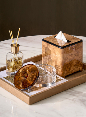 原木风木质装饰盒雪茄收纳盒酒店