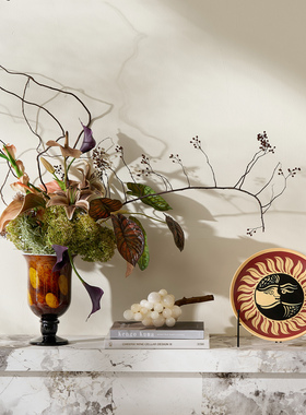 复古艺术图腾装饰盘软装装饰好物